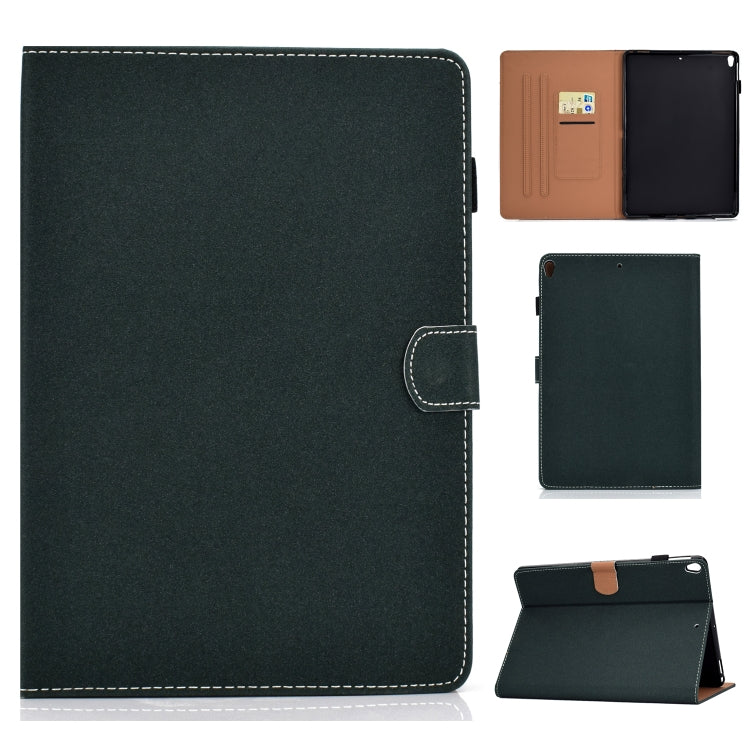For iPad 10.2 2021 / 2020 / 2019 Solid Color Horizontal Flip Leather Case with Holder & Card Slots & Pen Slot & Sleep / Wake-up Function