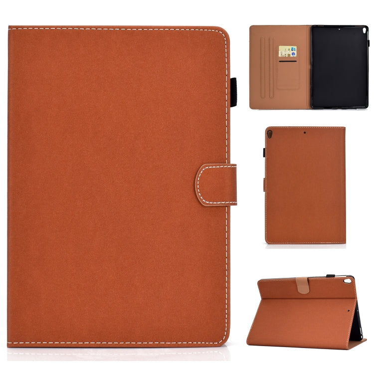 For iPad 10.2 2021 / 2020 / 2019 Solid Color Horizontal Flip Leather Case with Holder & Card Slots & Pen Slot & Sleep / Wake-up Function