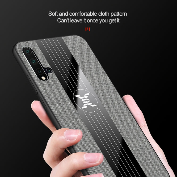 For Huawei nova 5i XINLI Stitching Cloth Textue Shockproof TPU Protective Case