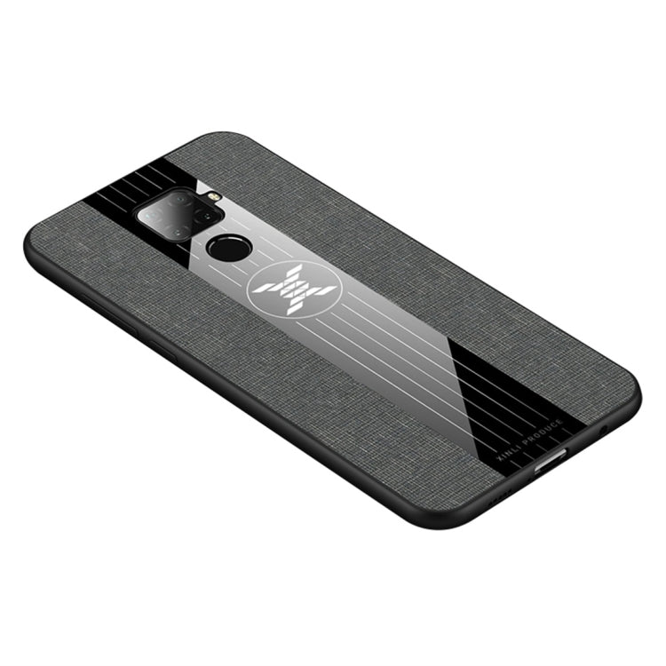 For Huawei nova 5i Pro XINLI Stitching Cloth Textue Shockproof TPU Protective Case