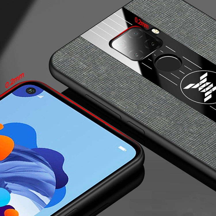 For Huawei nova 5i Pro XINLI Stitching Cloth Textue Shockproof TPU Protective Case