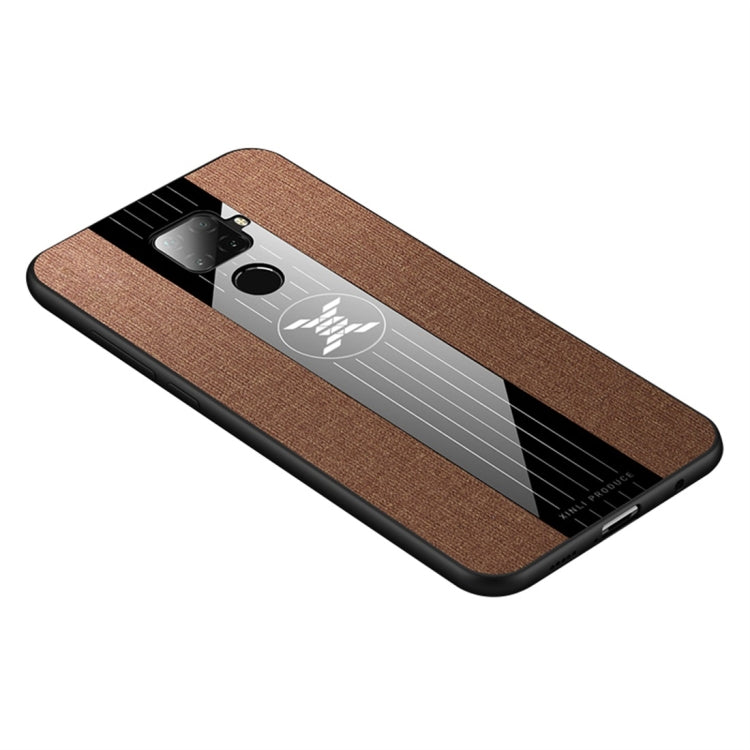 For Huawei nova 5i Pro XINLI Stitching Cloth Textue Shockproof TPU Protective Case