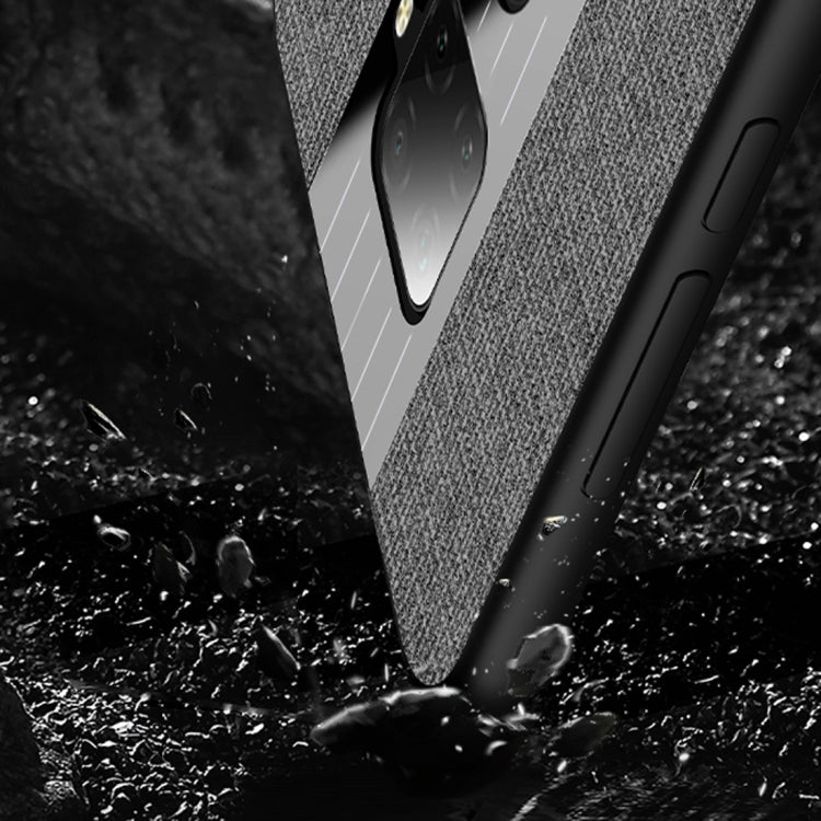 For Huawei nova 5i Pro XINLI Stitching Cloth Textue Shockproof TPU Protective Case
