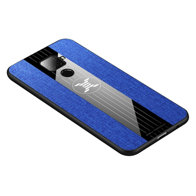For Huawei nova 5i Pro XINLI Stitching Cloth Textue Shockproof TPU Protective Case