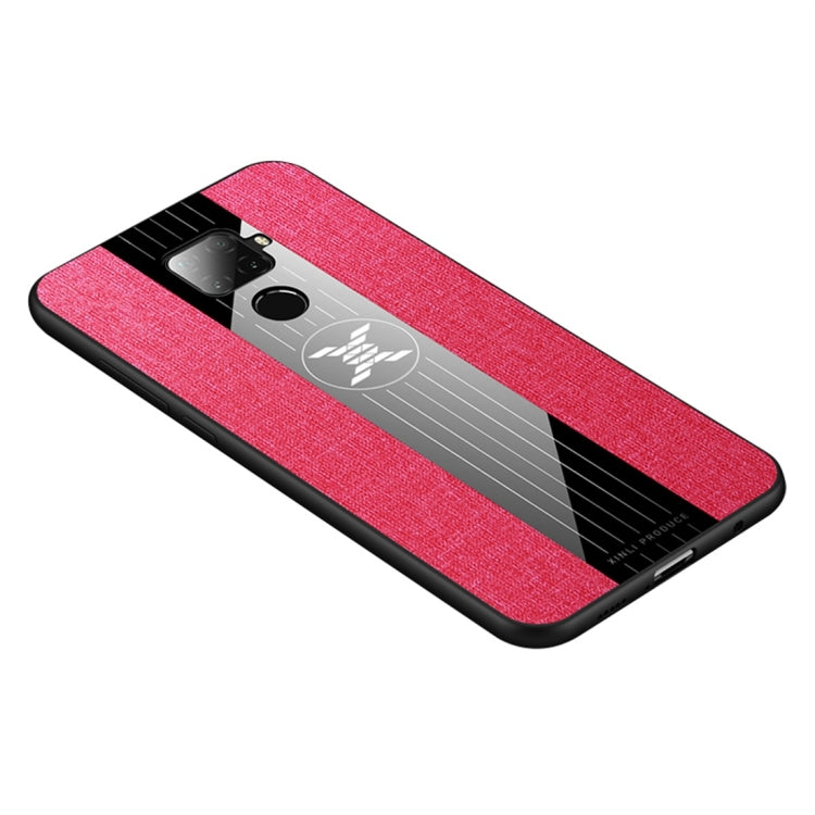 For Huawei nova 5i Pro XINLI Stitching Cloth Textue Shockproof TPU Protective Case