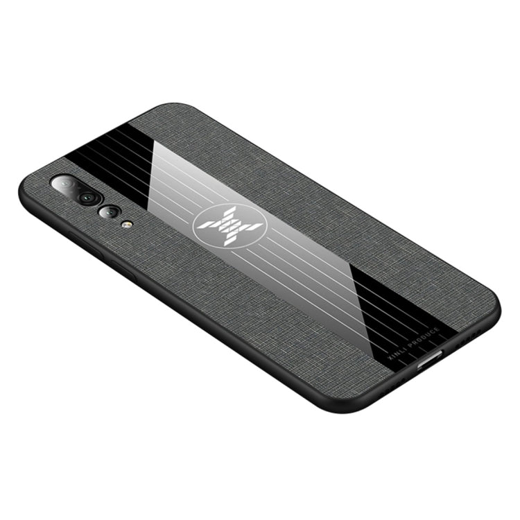 For Huawei P20 Pro XINLI Stitching Cloth Textue Shockproof TPU Protective Case
