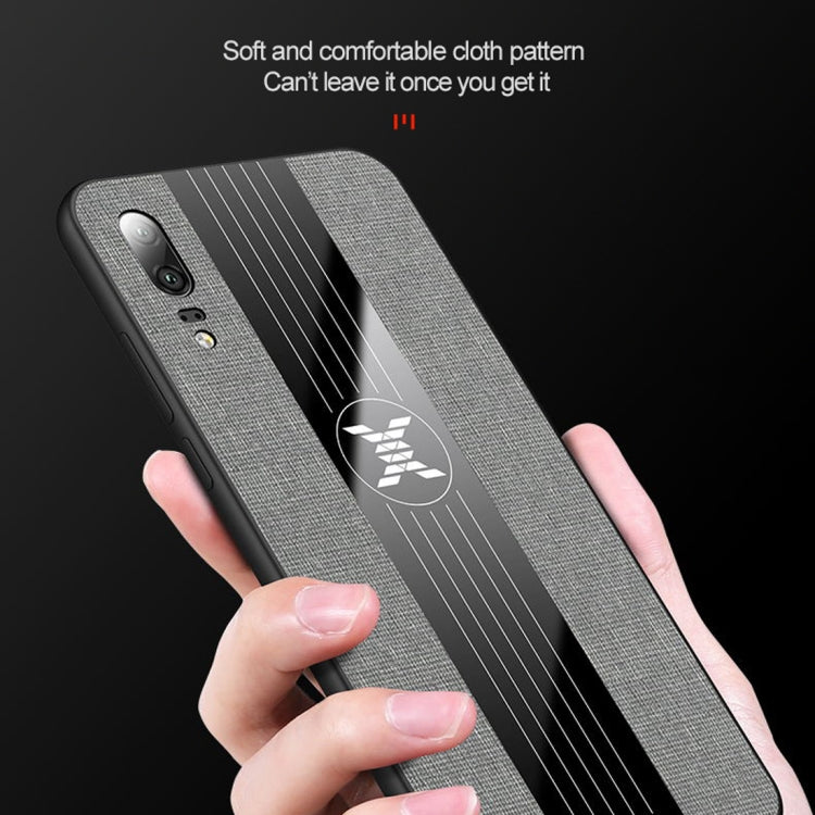 For Huawei P20 Pro XINLI Stitching Cloth Textue Shockproof TPU Protective Case
