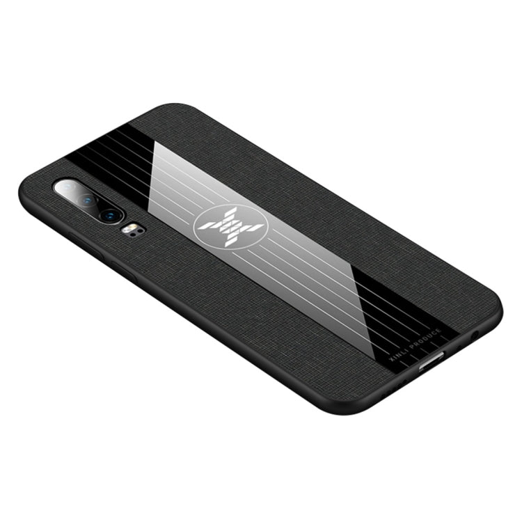 For Huawei P30 XINLI Stitching Cloth Textue Shockproof TPU Protective Case