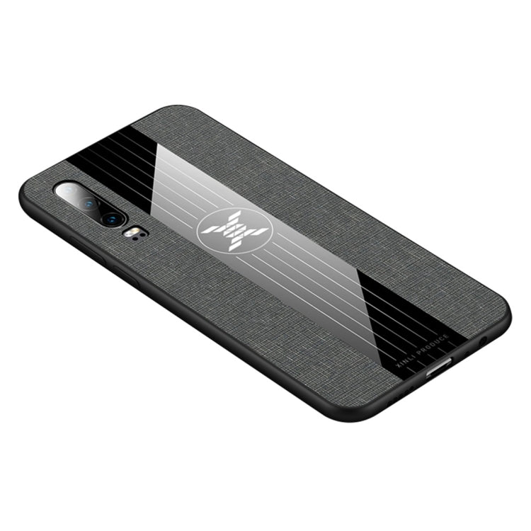 For Huawei P30 XINLI Stitching Cloth Textue Shockproof TPU Protective Case