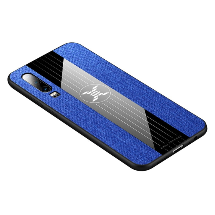For Huawei P30 XINLI Stitching Cloth Textue Shockproof TPU Protective Case