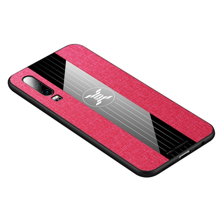 For Huawei P30 XINLI Stitching Cloth Textue Shockproof TPU Protective Case