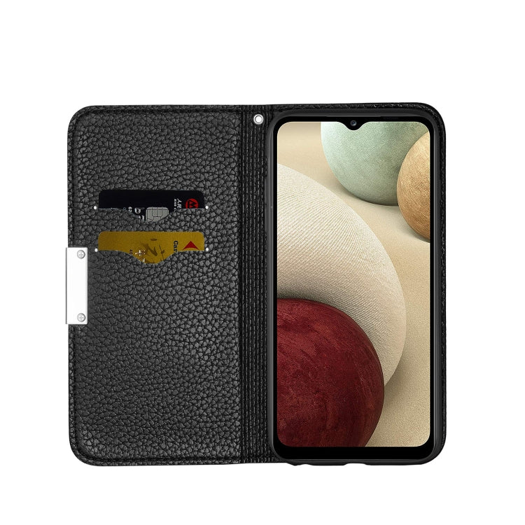 For Samsung Galaxy A22 4G Litchi Texture Horizontal Flip Leather Case with Holder & Card Slots