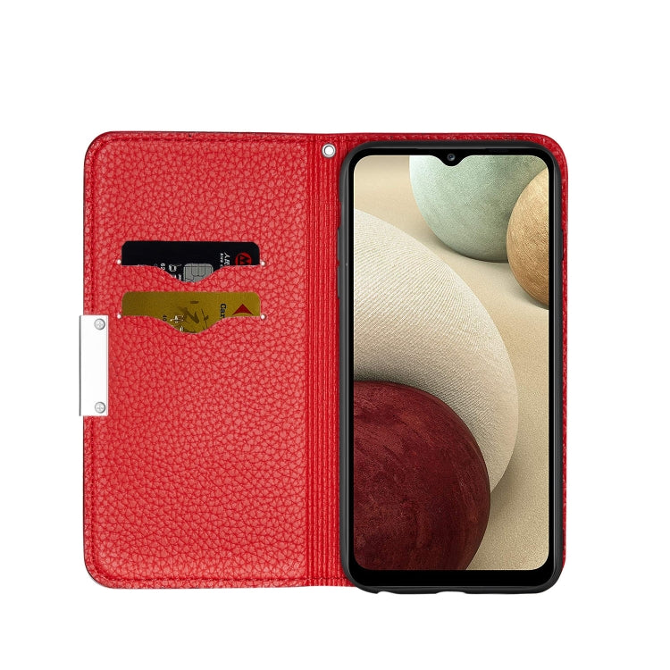 For Samsung Galaxy A22 4G Litchi Texture Horizontal Flip Leather Case with Holder & Card Slots