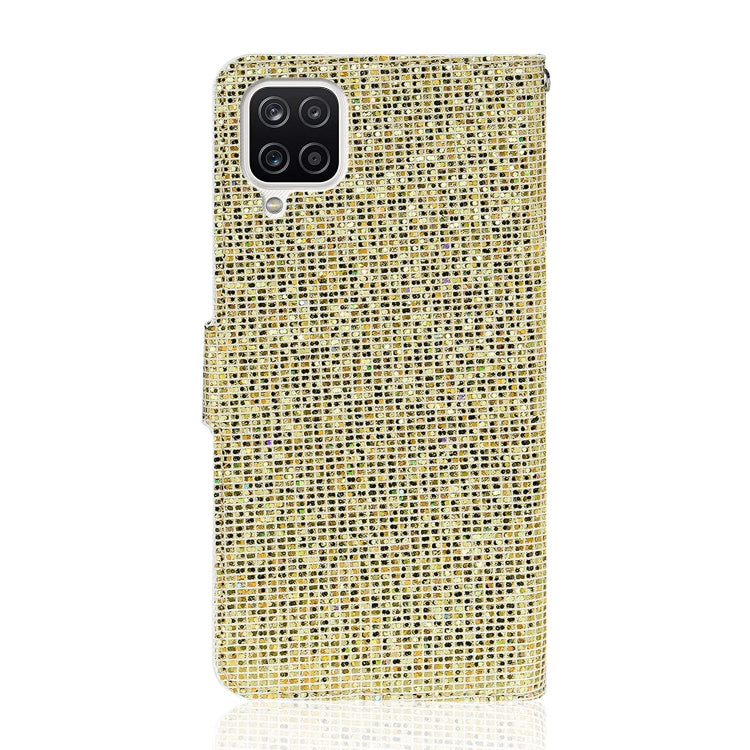For Samsung Galaxy A22 4G Glitter Powder Horizontal Flip Leather Case with Card Slots & Holder & Lanyard