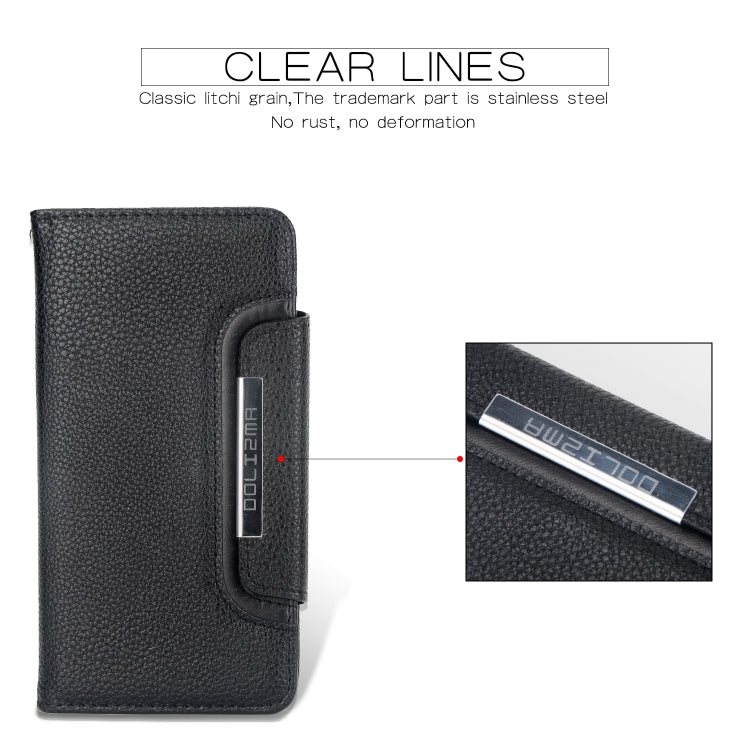 For iPhone XR Litchi Texture Horizontal Flip Buckle Detachable Magnetic PU Leather Case with Card Slots & Wallet & Photo Frame