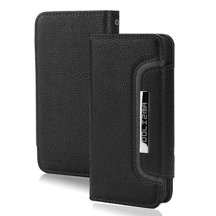 For iPhone SE 2022 / SE 2020 / 8 / 7 Litchi Texture Horizontal Flip Buckle Detachable Magnetic Leather Case with Card Slots & Wallet & Photo Frame