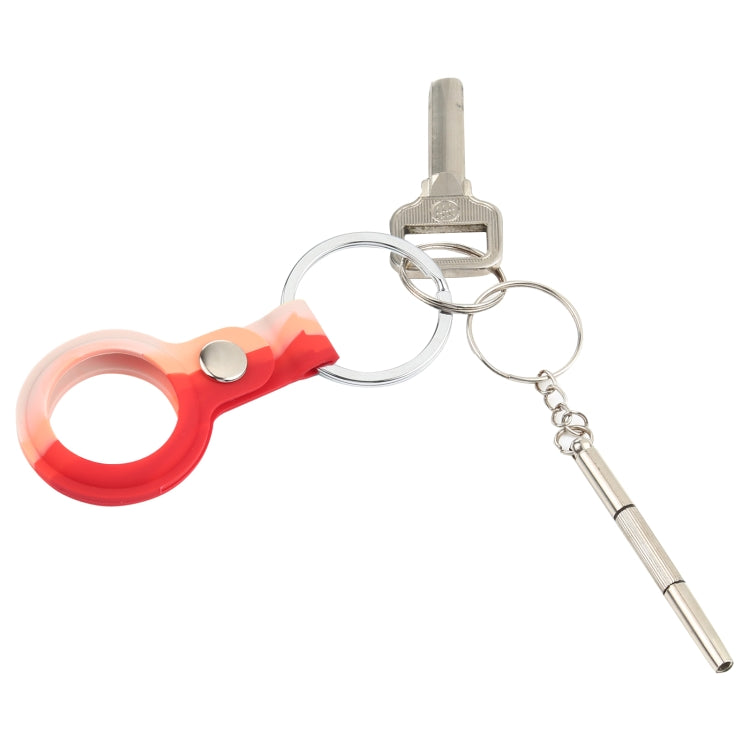 Shockproof Anti-scratch Silicone Protective Case Cover with Keychain Ring Loop For AirTag