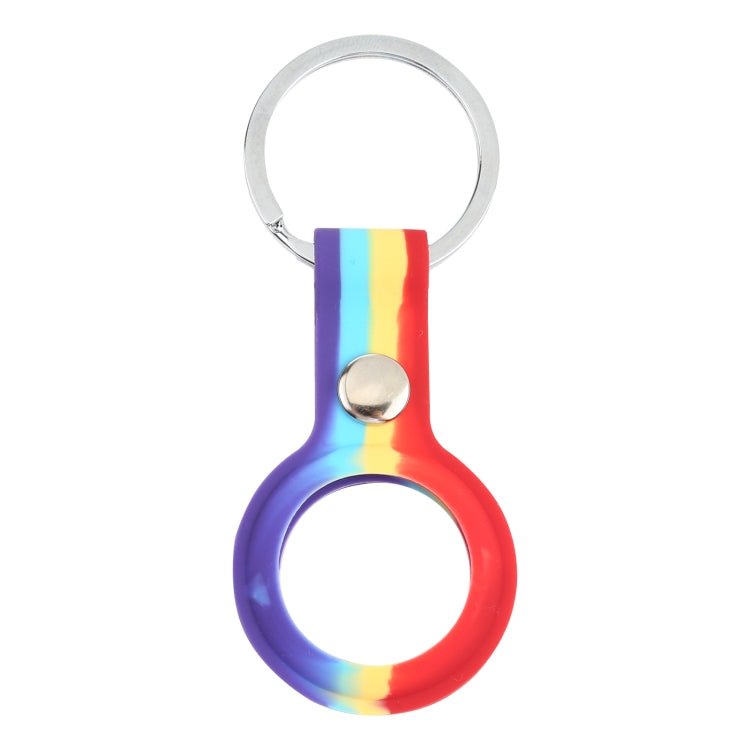 Shockproof Anti-scratch Silicone Protective Case Cover with Keychain Ring Loop For AirTag