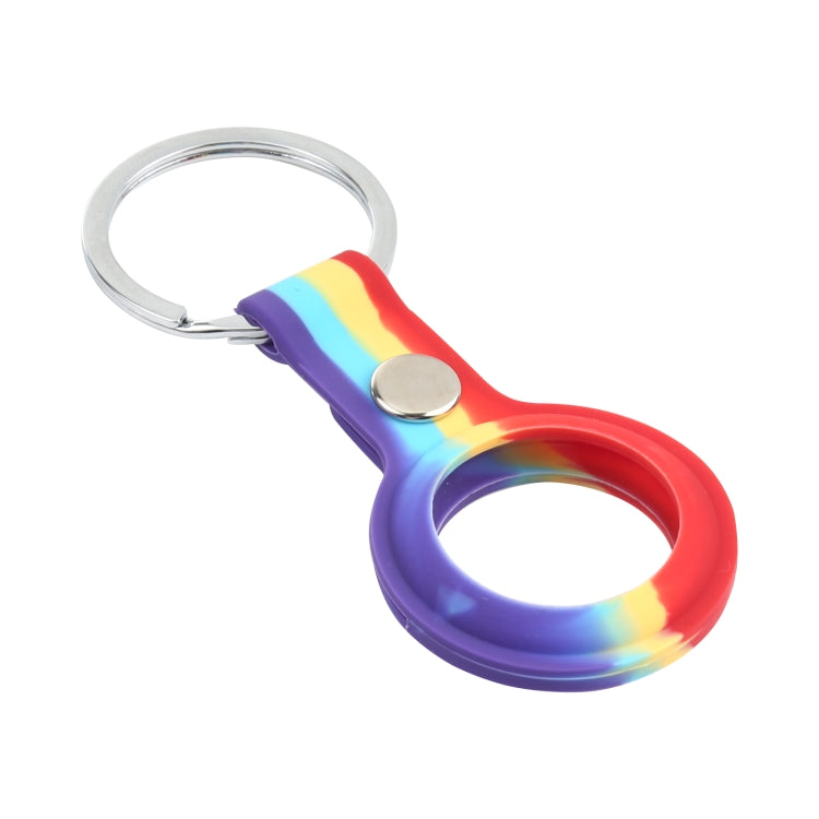 Shockproof Anti-scratch Silicone Protective Case Cover with Keychain Ring Loop For AirTag