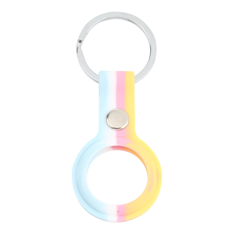 Shockproof Anti-scratch Silicone Protective Case Cover with Keychain Ring Loop For AirTag