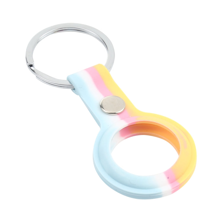 Shockproof Anti-scratch Silicone Protective Case Cover with Keychain Ring Loop For AirTag