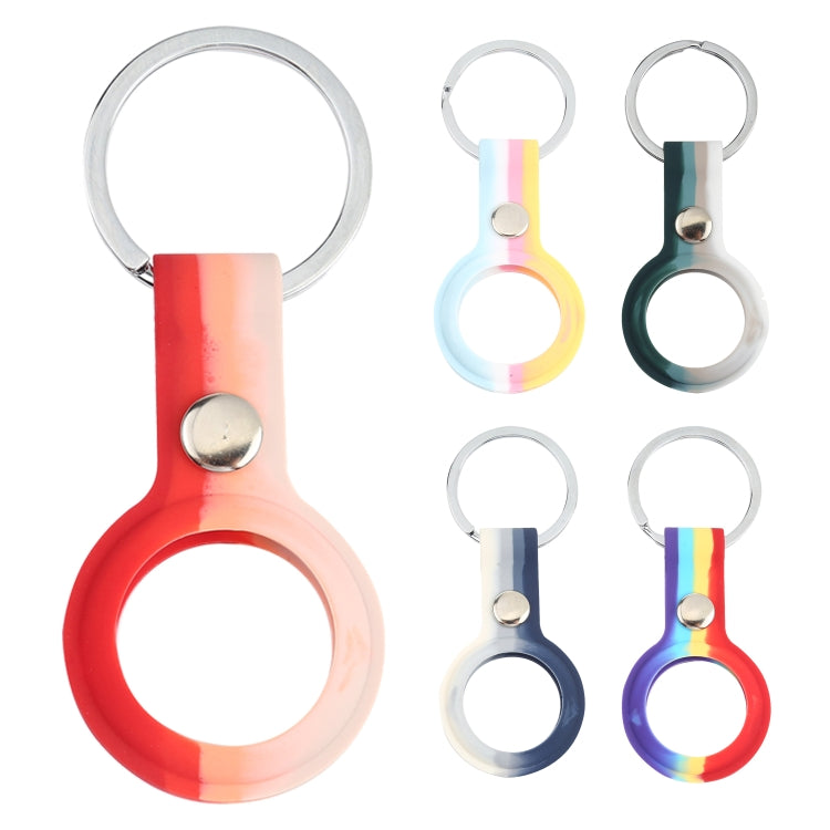 Shockproof Anti-scratch Silicone Protective Case Cover with Keychain Ring Loop For AirTag