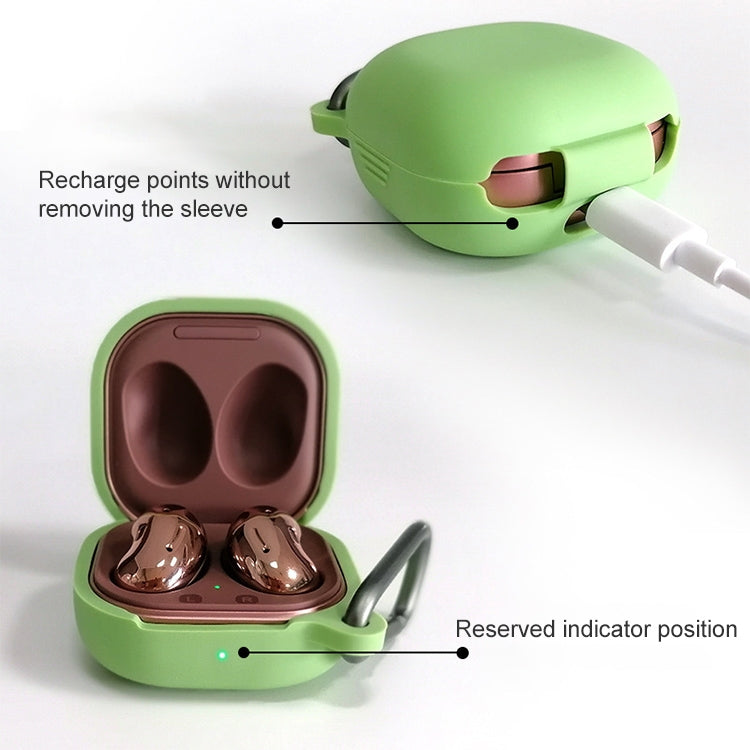 For Samsung Galaxy Buds Live / Pro Bluetooth Earphone Silicone Protective Case with Hook