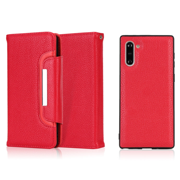 For Samsung Galaxy Note10 / Note10 5G Litchi Texture Horizontal Flip Buckle Detachable Magnetic PU Leather Case with Card Slots & Wallet & Photo Frame