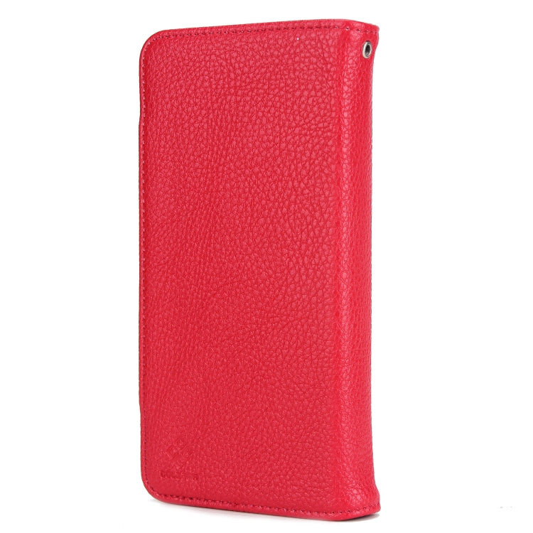 For Samsung Galaxy S9 Litchi Texture Horizontal Flip Buckle Detachable Magnetic PU Leather Case with Card Slots & Wallet & Photo Frame