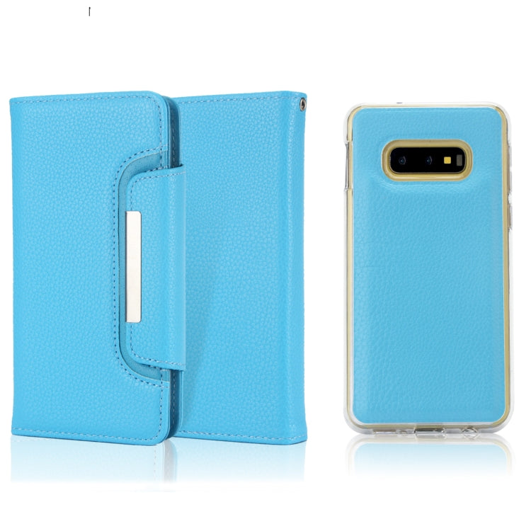 For Samsung Galaxy S10e Litchi Texture Horizontal Flip Buckle Detachable Magnetic PU Leather Case with Card Slots & Wallet & Photo Frame