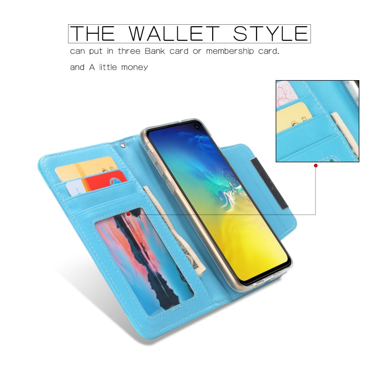 For Samsung Galaxy S10e Litchi Texture Horizontal Flip Buckle Detachable Magnetic PU Leather Case with Card Slots & Wallet & Photo Frame