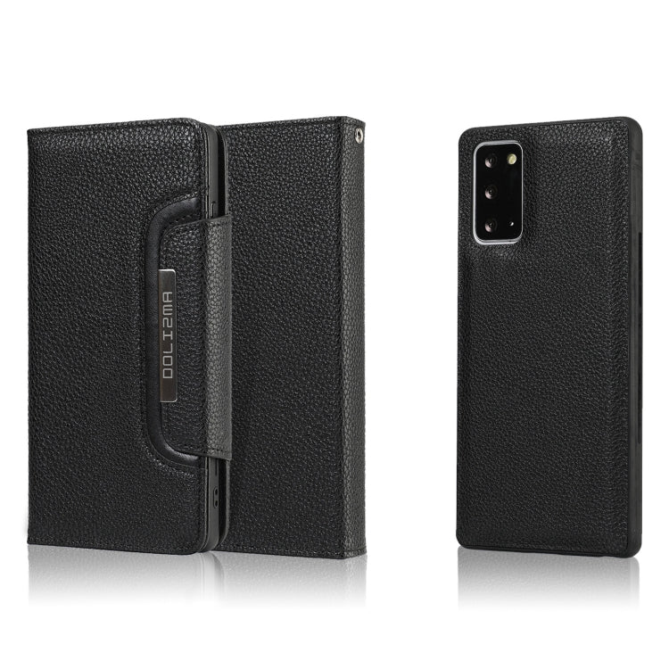 For Samsung Galaxy Note20 Litchi Texture Horizontal Flip Buckle Detachable Magnetic PU Leather Case with Card Slots & Wallet & Photo Frame