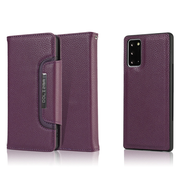 For Samsung Galaxy Note20 Litchi Texture Horizontal Flip Buckle Detachable Magnetic PU Leather Case with Card Slots & Wallet & Photo Frame