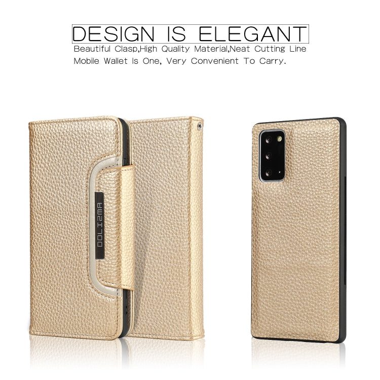 For Samsung Galaxy Note20 Litchi Texture Horizontal Flip Buckle Detachable Magnetic PU Leather Case with Card Slots & Wallet & Photo Frame