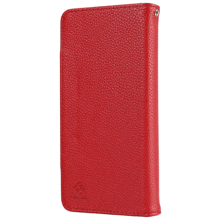 For Samsung Galaxy S21+ 5G Litchi Texture Horizontal Flip Buckle Detachable Magnetic PU Leather Case with Card Slots & Wallet & Photo Frame