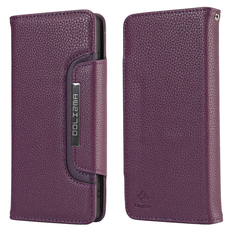 For Samsung Galaxy S21+ 5G Litchi Texture Horizontal Flip Buckle Detachable Magnetic PU Leather Case with Card Slots & Wallet & Photo Frame