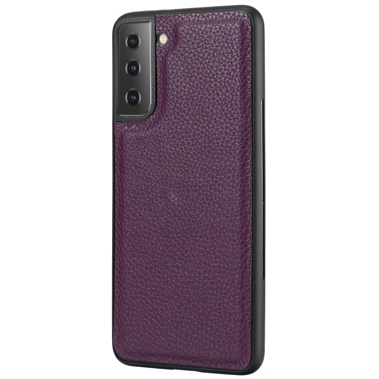 For Samsung Galaxy S21+ 5G Litchi Texture Horizontal Flip Buckle Detachable Magnetic PU Leather Case with Card Slots & Wallet & Photo Frame