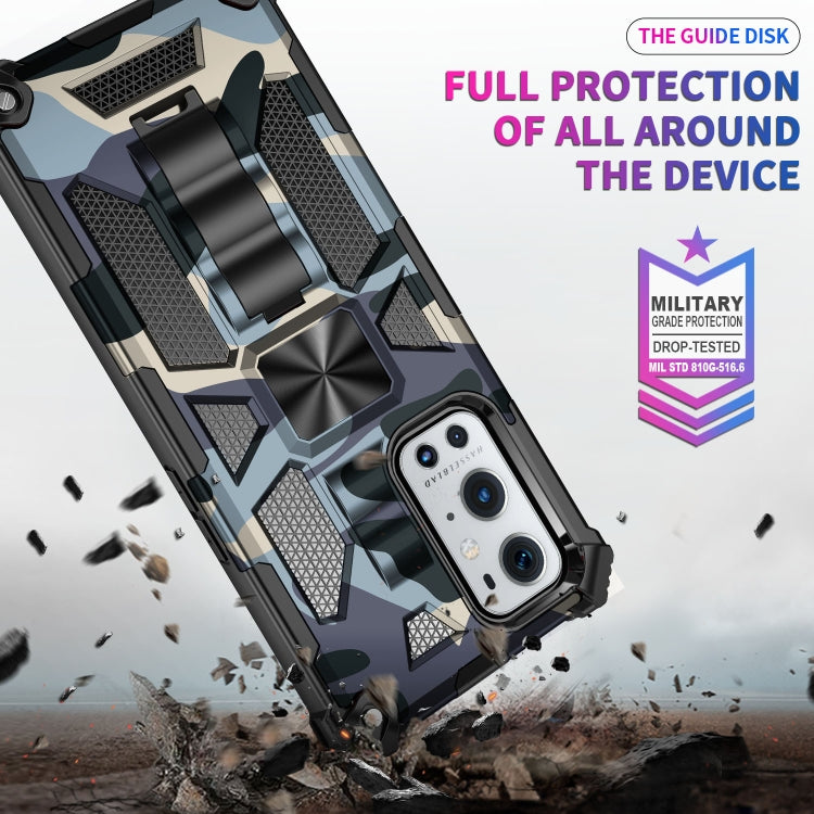 For OPPO A74 / A93 5G Camouflage Armor Shockproof TPU + PC Magnetic Protective Case with Holder