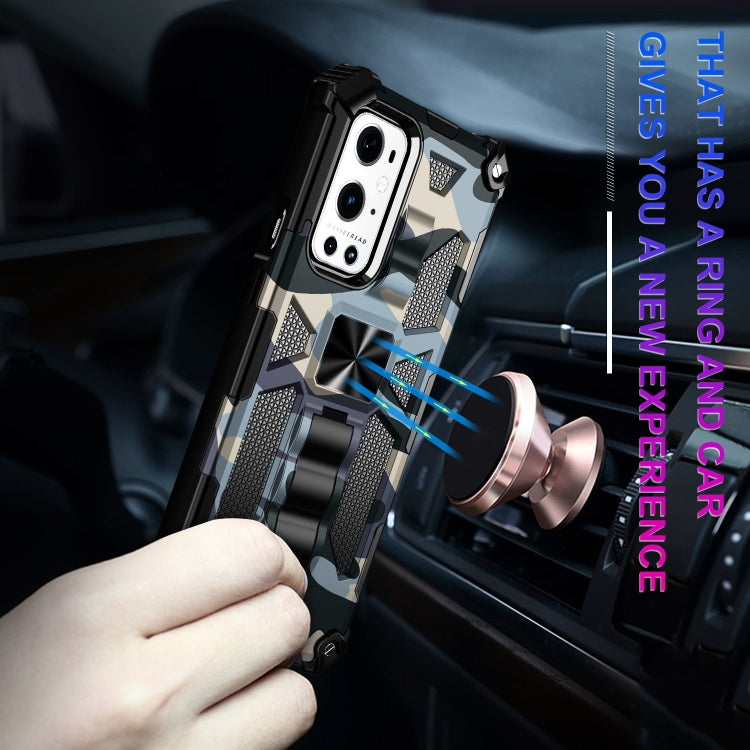 For OPPO A74 / A93 5G Camouflage Armor Shockproof TPU + PC Magnetic Protective Case with Holder