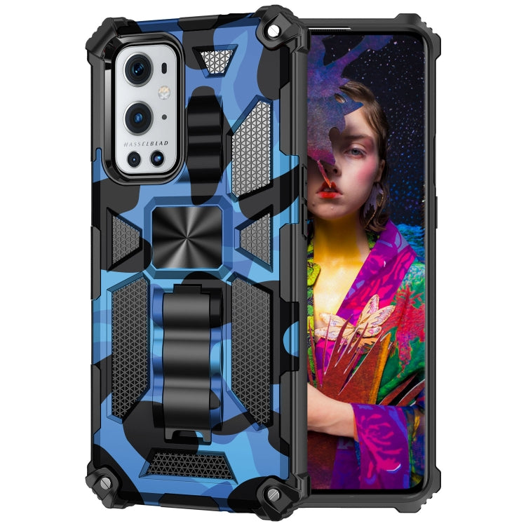 For OPPO A74 / A93 5G Camouflage Armor Shockproof TPU + PC Magnetic Protective Case with Holder