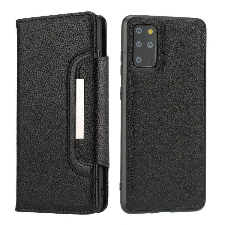 For Samsung Galaxy S20+ Litchi Texture Horizontal Flip Buckle Detachable Magnetic PU Leather Case with Card Slots & Wallet & Photo Frame