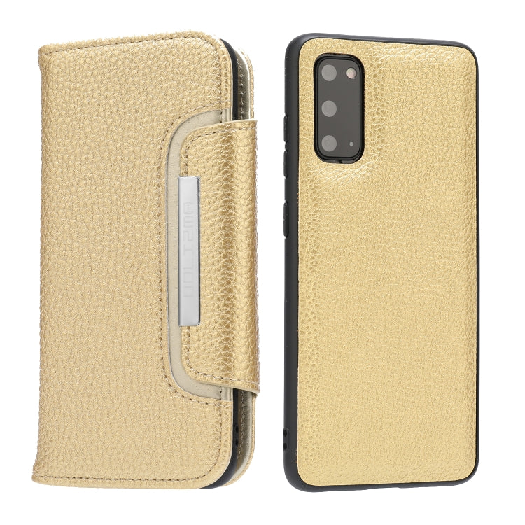 For Samsung Galaxy S20 Litchi Texture Horizontal Flip Buckle Detachable Magnetic PU Leather Case with Card Slots & Wallet & Photo Frame