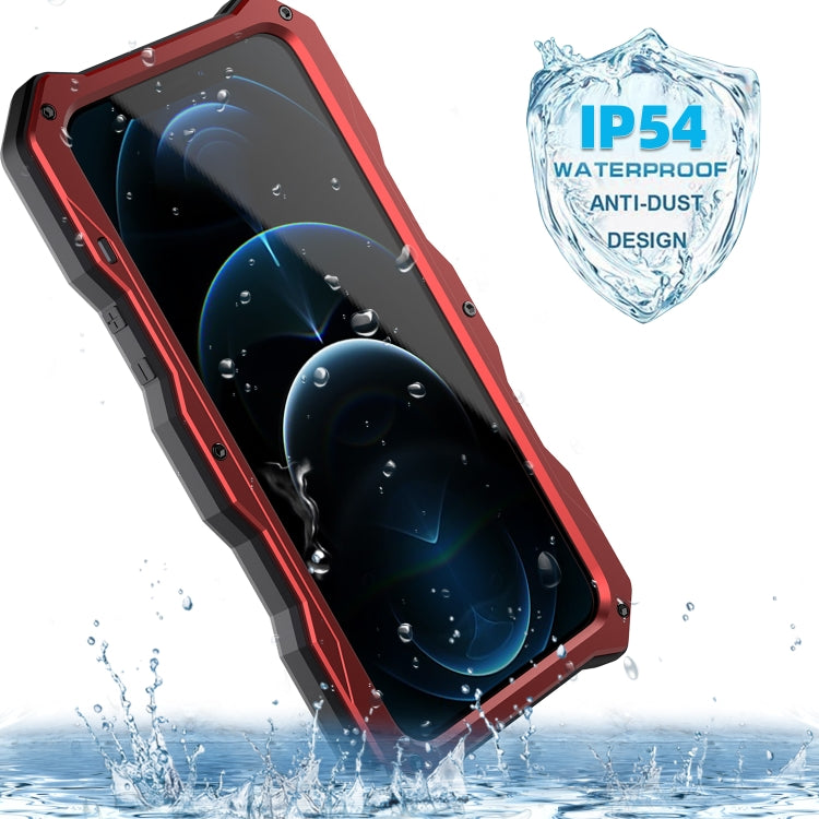 For iPhone 12 / 12 Pro Aluminum Alloy + Silicone Anti-dust Full Body Protection with Holder