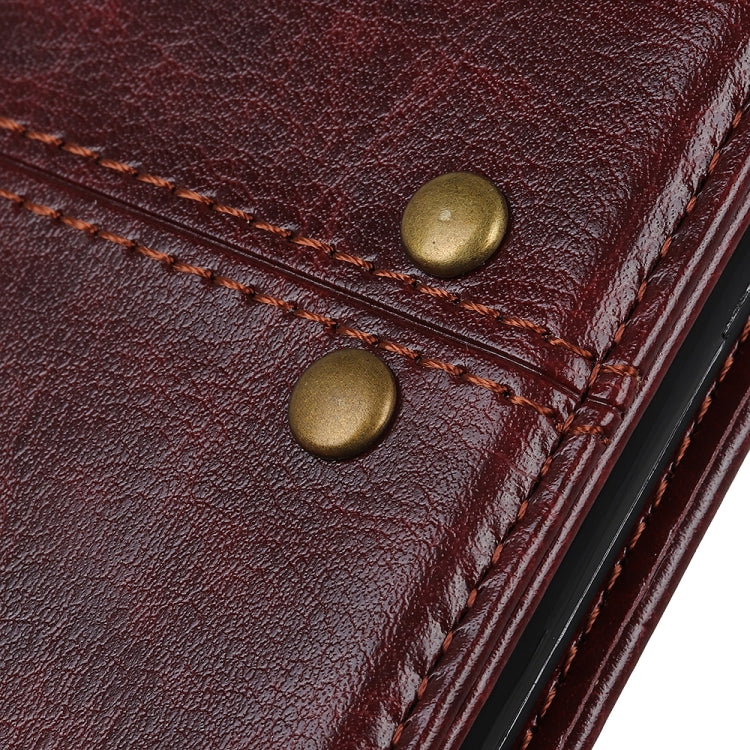 For OPPO A55 5G / A53S 5G Peas Crazy Horse Texture Horizontal Flip Leather Case with Holder & Card Slots & Wallet