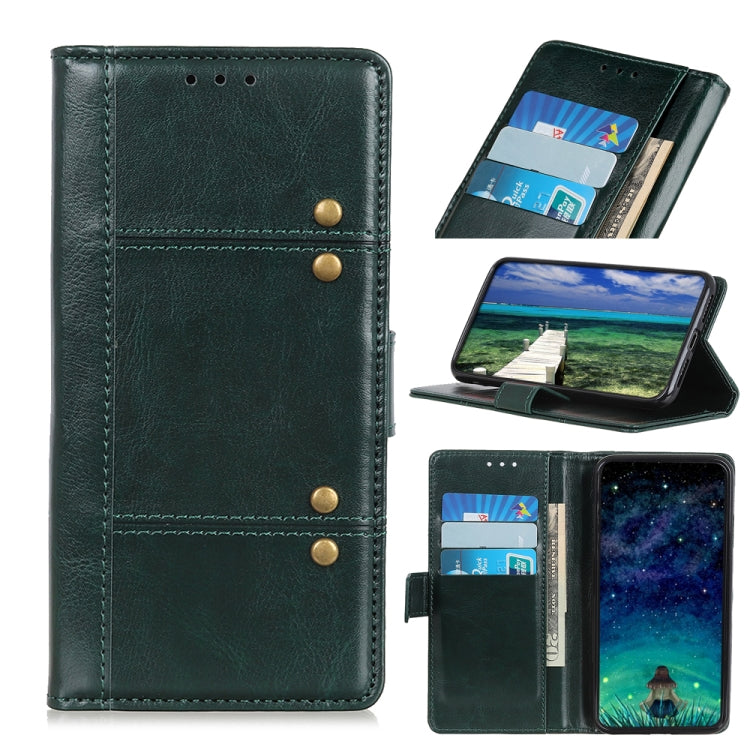 For OPPO A55 5G / A53S 5G Peas Crazy Horse Texture Horizontal Flip Leather Case with Holder & Card Slots & Wallet