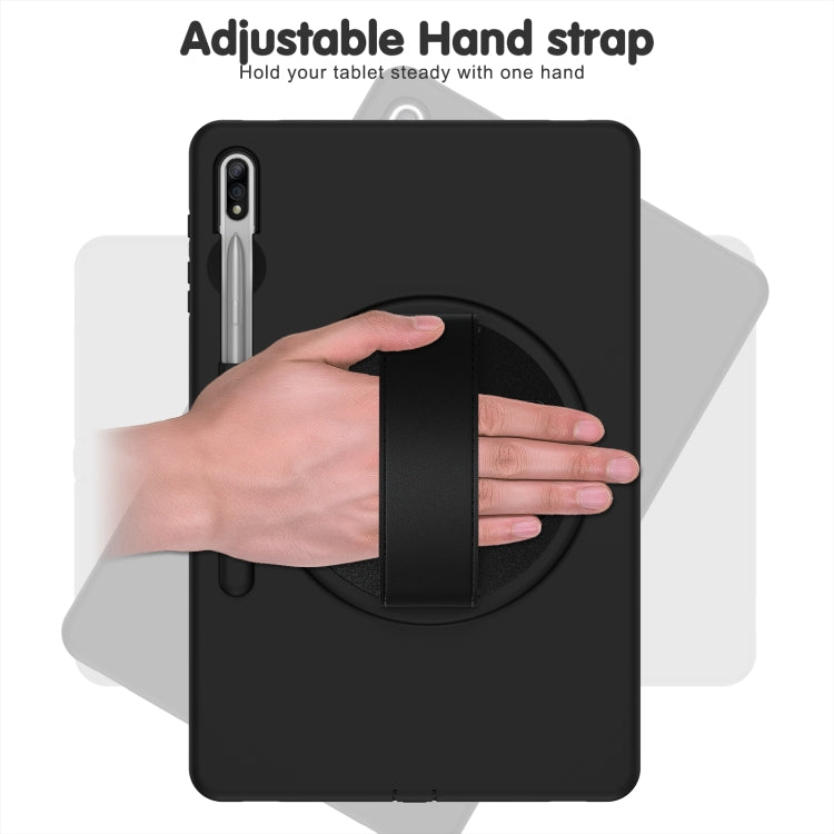 For Samsung Galaxy Tab S8+ / Tab S8 Plus /  Tab S7 FE / Tab S7+ SM-T970 360 Degree Rotation PC + TPU Protective Case with Holder & Hand-strap & Pen Slot