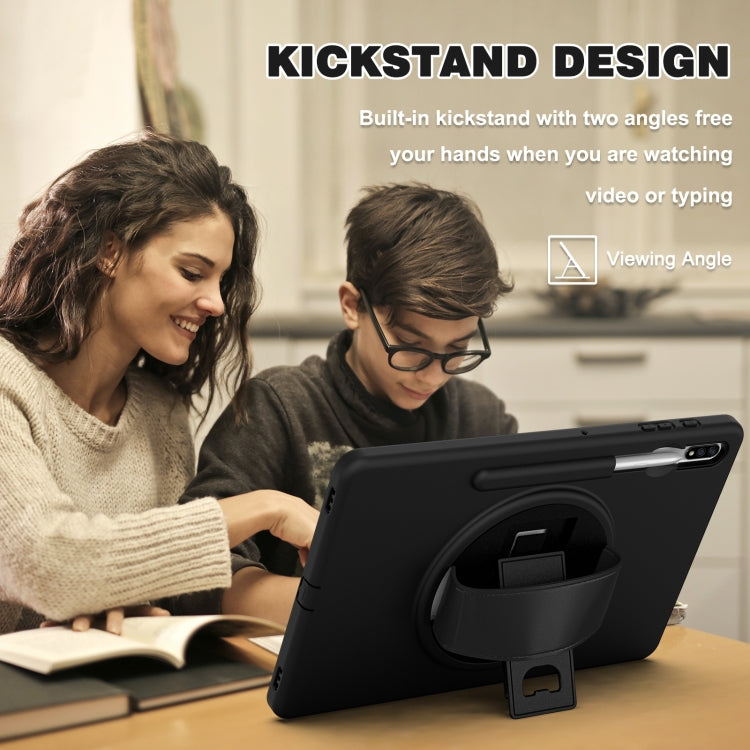 For Samsung Galaxy Tab S8+ / Tab S8 Plus /  Tab S7 FE / Tab S7+ SM-T970 360 Degree Rotation PC + TPU Protective Case with Holder & Hand-strap & Pen Slot