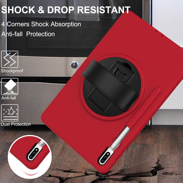 For Samsung Galaxy Tab S8+ / Tab S8 Plus /  Tab S7 FE / Tab S7+ SM-T970 360 Degree Rotation PC + TPU Protective Case with Holder & Hand-strap & Pen Slot