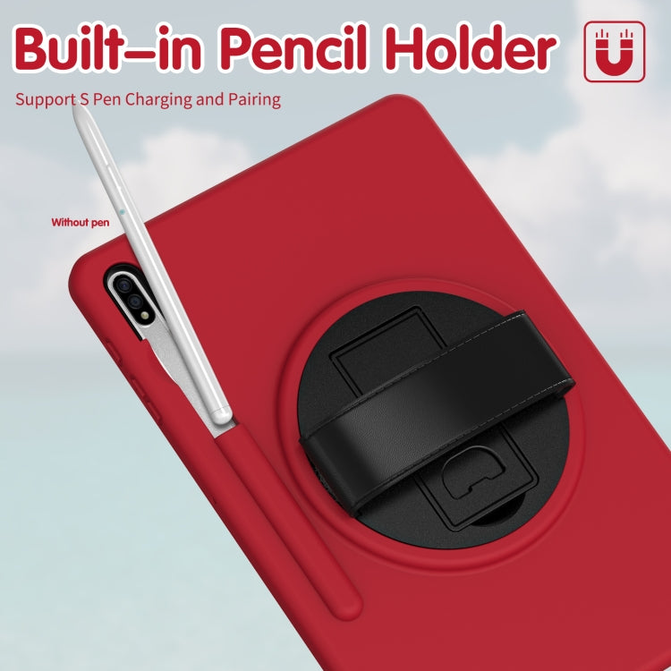 For Samsung Galaxy Tab S8+ / Tab S8 Plus /  Tab S7 FE / Tab S7+ SM-T970 360 Degree Rotation PC + TPU Protective Case with Holder & Hand-strap & Pen Slot