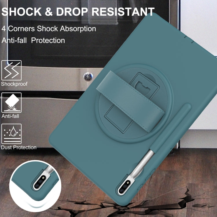 For Samsung Galaxy Tab S8+ / Tab S8 Plus /  Tab S7 FE / Tab S7+ SM-T970 360 Degree Rotation PC + TPU Protective Case with Holder & Hand-strap & Pen Slot